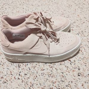 Nike af1 soft white/pink suede